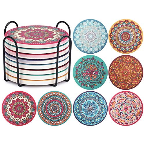CYTong Absorbent Coaster Sets of 8,Coasters for Drinks Cork Base,Marble Style Ceramic Drink Coaster,for Friends Birthday,Housewarming,Kitchen Room,Bar Decorations CYTong Absorbent Coaster Sets of 8,Coasters for Drinks Cork Base,Marble Style Ceramic Drink Coaster,for Friends Birthday,Housewarming,Kitchen Room,Bar Decorations